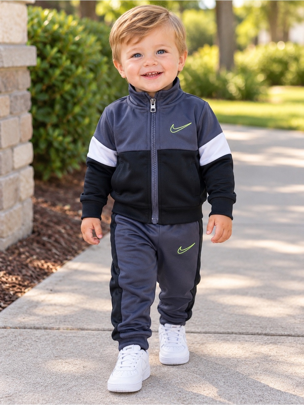 Nike Boys 2 Piece Track Jacket & Jogger Pants Set Boys Size 24 Months
